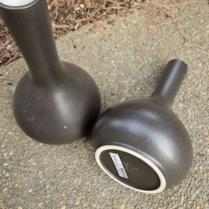 2x IKEA Brown AKTOR Ceramic vases